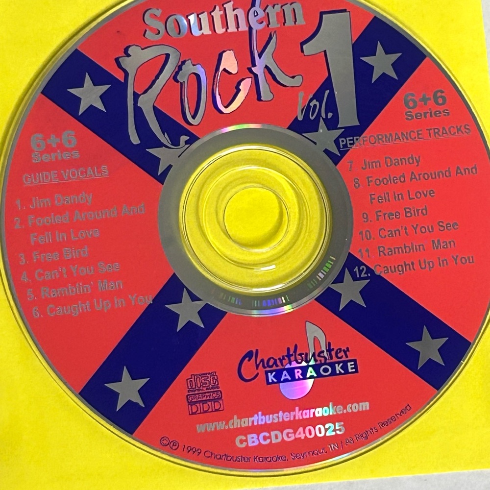 Chartbuster Karaoke Southern Rock Vol 1 CDG Disc